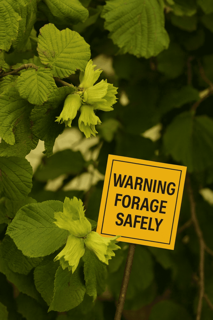Hazelnuts forage safely