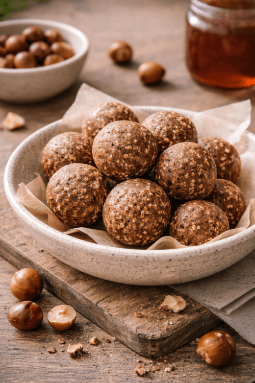 Hazelnuts energy balls