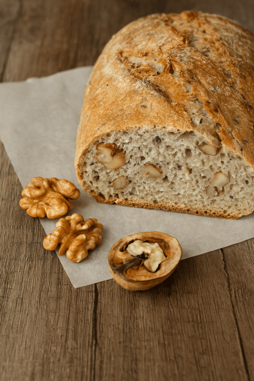 Homemade walnut bread