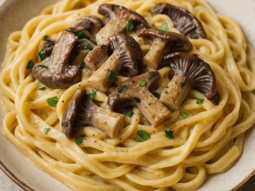 Wood Blewit Cream Pasta