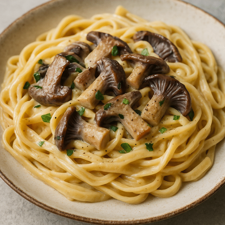 Wood Blewit Cream Pasta