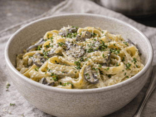Wood Blewit Cream Pasta