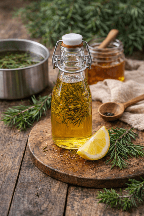 Pine needle honey syrup