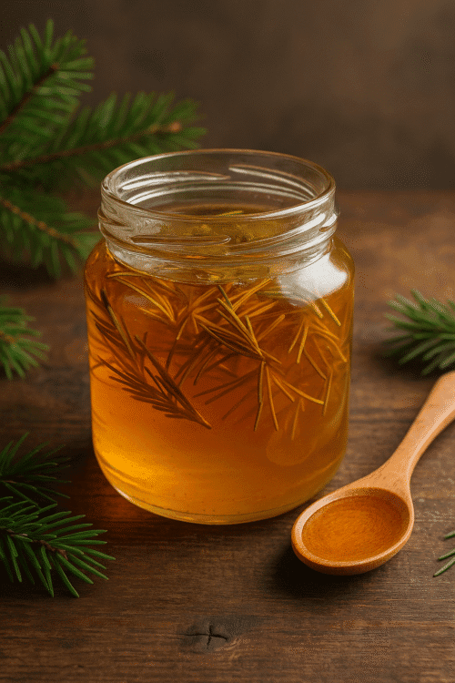 Pine needle honey syrup