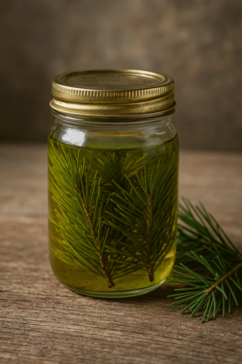 Pine infused oil